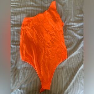 SKIMS Bright Orange Spandex Top